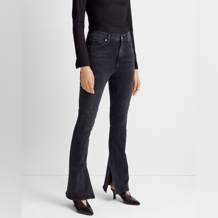 Citizens Of Humanity 28 Georgia High Rise Bootcut, Black Denim Jeans